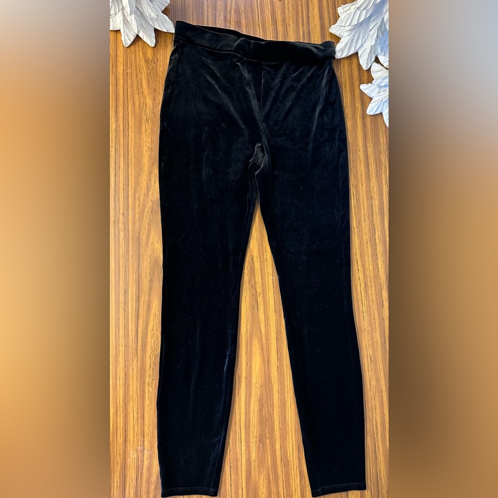J. Crew Black Velvet Leggings NWT